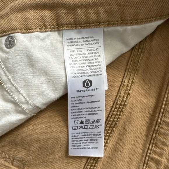 Levi Strauss Signature Carpenter Pants Khaki Utility Workwear W34 L30‎ - Picture 7 of 8